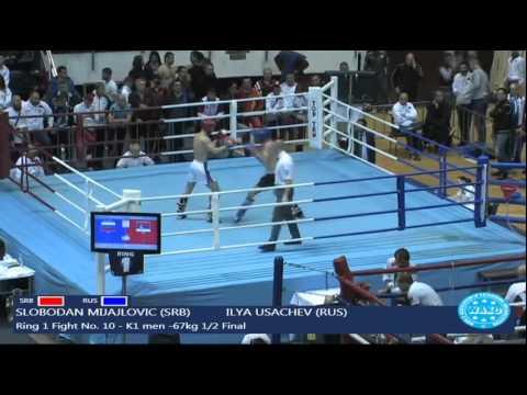 Slobodan Mijajlović (SRB) Vs Ilya Usachev (RUS) 1/2 Final WAKO World Championship 2015