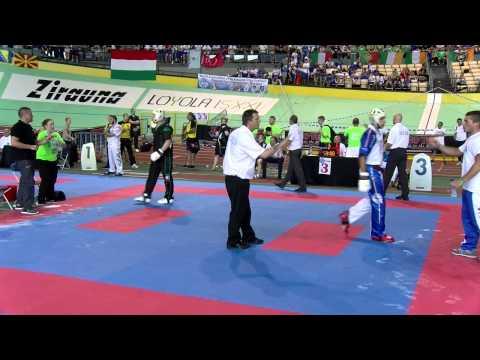 Andrea Boscolo Bielo ITA V Ross Brennan IRL Junior WAKO European Championships 2015