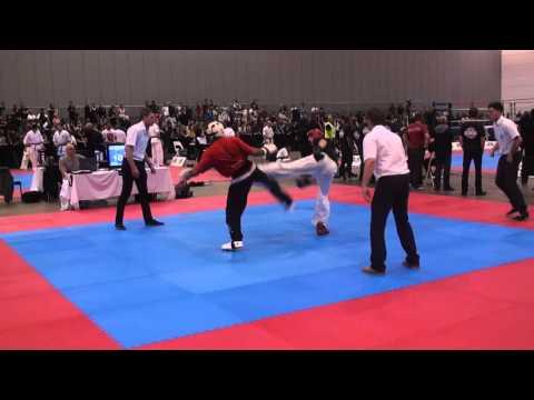 Brandon Lee V Trent Hayden   Point Sparring Final Rnd 2   Arnold Classic 2016   WAKO Australia