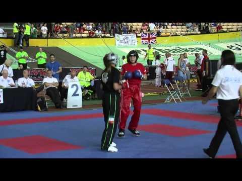 Weronika Nowak POL V Karyna Nikitina IRL WAKO European Championships 2015